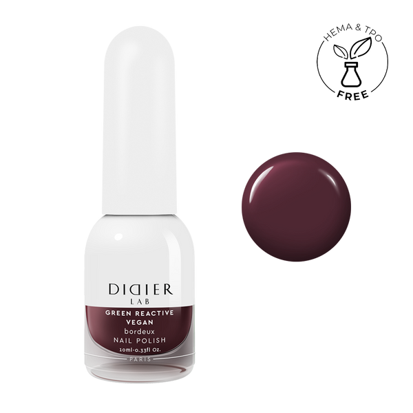 Green Reactive Vegan Nail Polish Didier Lab Bordeux 10ml