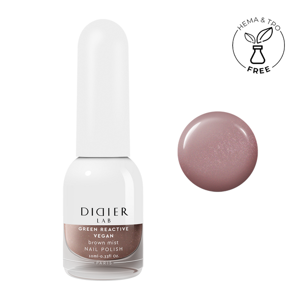 Green Reactive Vegan Nail Polish Didier Lab Brown Mist 10ml