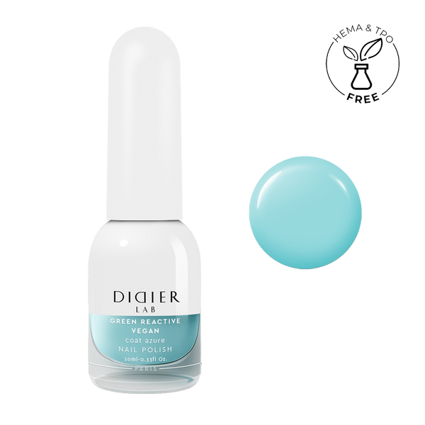 Green Reactive Vegan Nail Polish Didier Lab Coat Azure 10ml