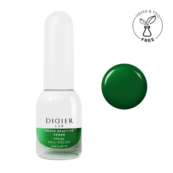 Green Reactive Vegan Nail Polish Didier Lab Energy 10ml