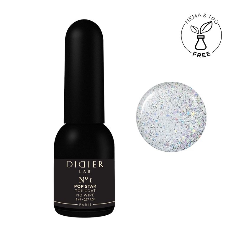 Gel Polish Top Coat No Wipe Didier Lab Pop Star No1