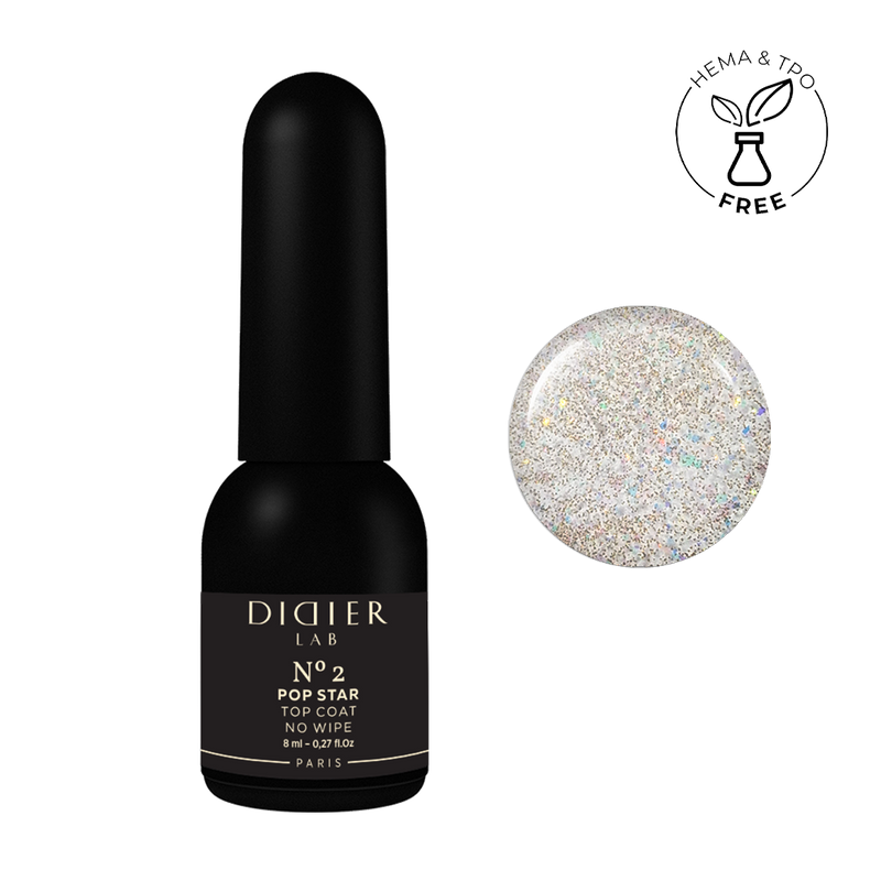 Gel Polish Top Coat No Wipe Didier Lab Pop Star No2