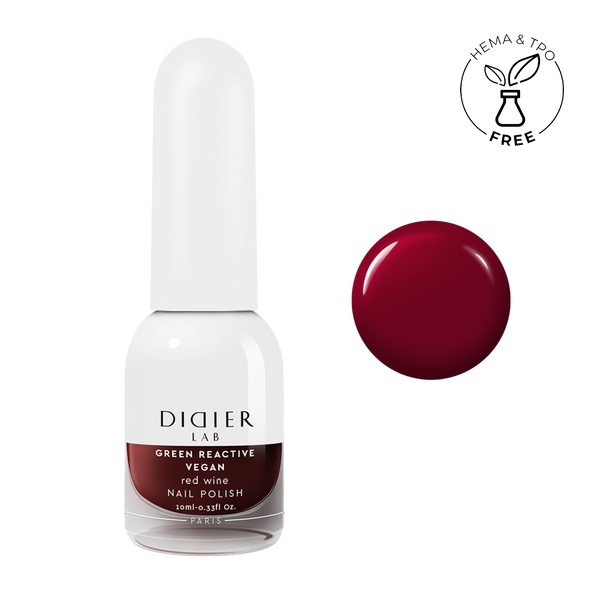 Green Reactive Vegan Nail Polish Didier Lab Red Wine 10ml